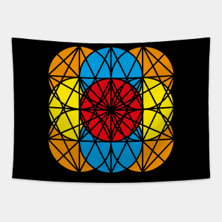 Stained Glass Metatron Tapestry