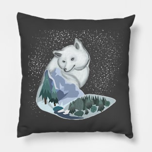 Arctic fox Pillow