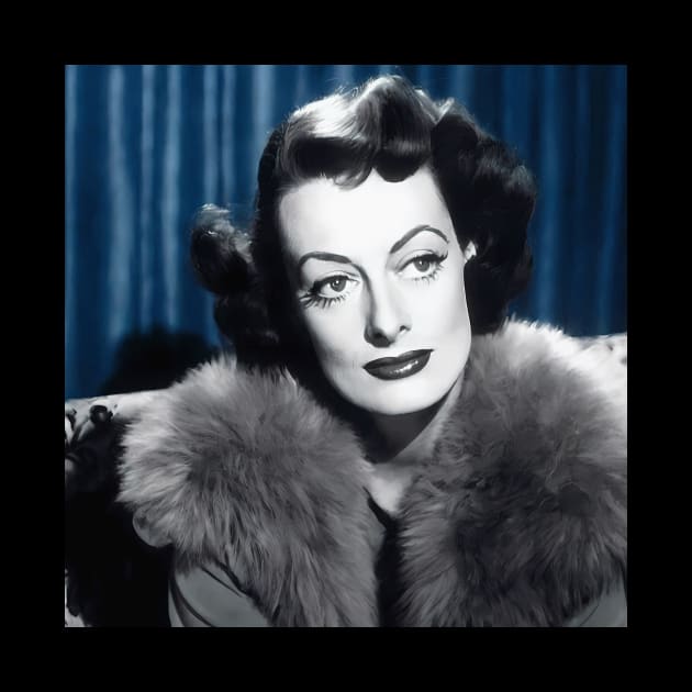 Pensive Joan Crawford looking to side by KOTYA