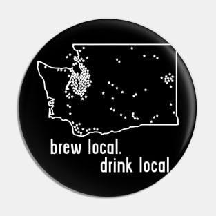 Washington State Brewery Map  Craft Beer Graphic TShirt Pin