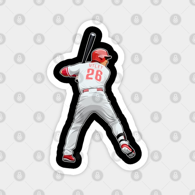 Chase Utley #26 Bats Ready Magnet by RunAndGow