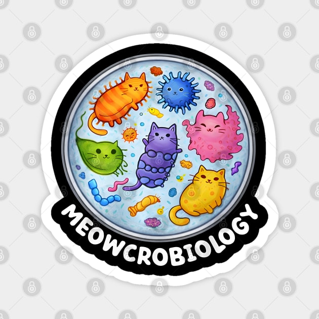 Meowcrobiology Funny Science Magnet by Champanie's Store