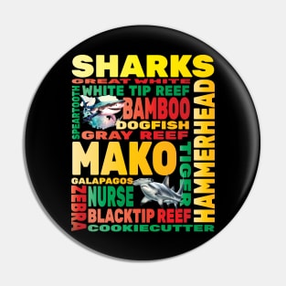 Sharks Aquarium Hobbyist Ocean Marine Biology Biologist Sea Pin