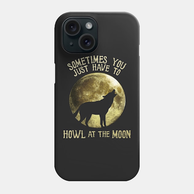 Howl at the Moon Wolf Phone Case by MerchFrontier