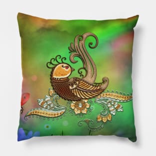 Elegant fantasy bird Pillow