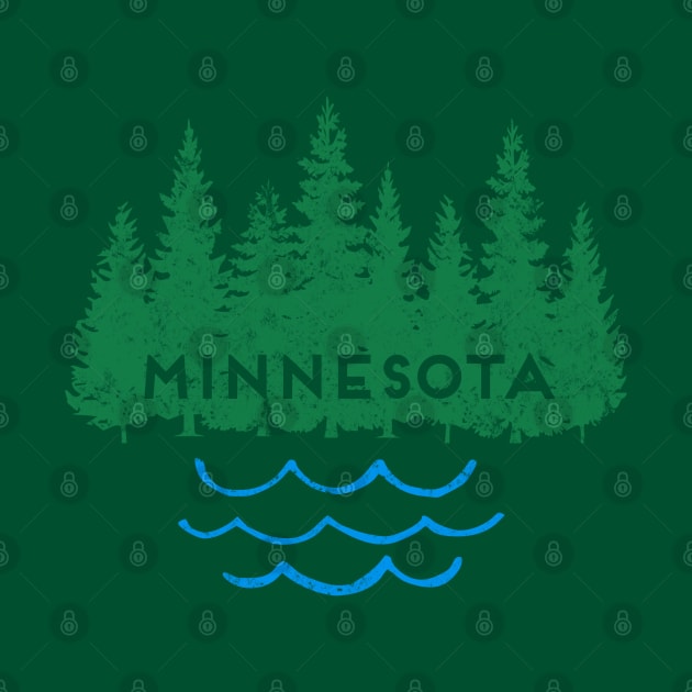 Minnesota Home Trees Lake Nature Outdoors Souvenir by Pine Hill Goods