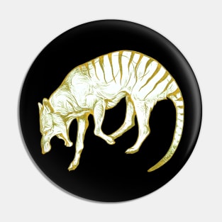 Golden Thylacine Pin