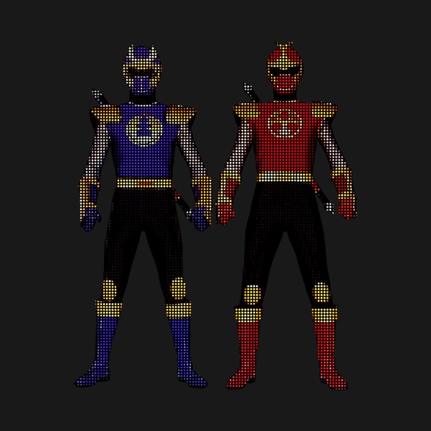 NAVY THUNDER RANGER & CRIMSON THUNDER RANGER POWER RANGERS NINJA STORM by TSOL Games