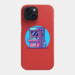 Arcade Machine With Soda Cartoon Vector Icon Illustration Phone Case