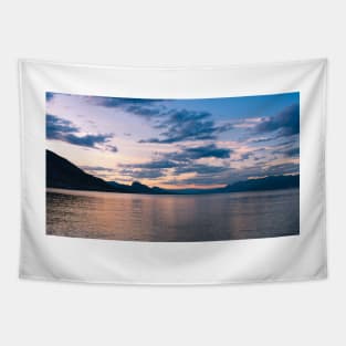 Okanagan Lake Summer Evening Sunset View Tapestry