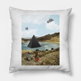 Highway To Yesterday - Surreal/Collage Art Pillow