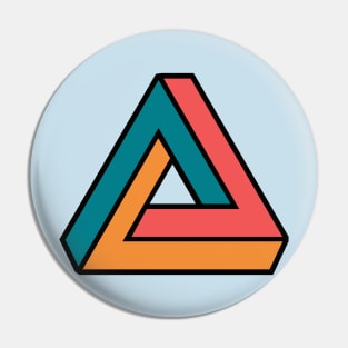 Vintage Penrose Triangle Geometry // Impossible Triangle Pin