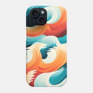 Ephemeral Crests: Hokusai Waves Reimagined Phone Case