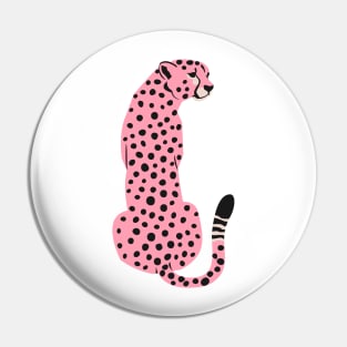 Pink Leopard | African Cheetah | Tropical Pop Art Pin