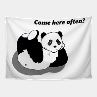 Flirty Panda Bear Tapestry