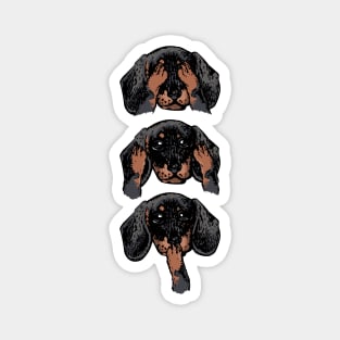 No Evil Dachshund Magnet