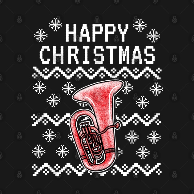 Tuba Ugly Christmas Tubaist Brass Musician by doodlerob