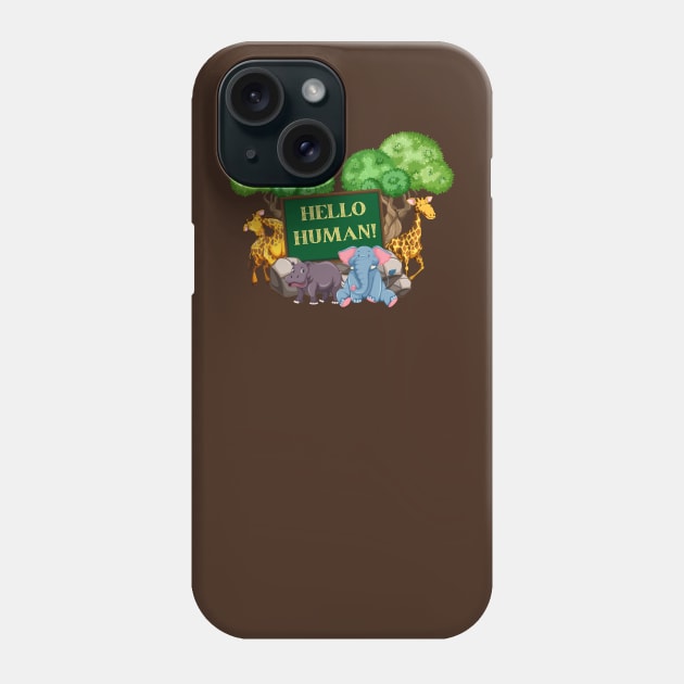 Safari Animals art Phone Case by Kikapu creations