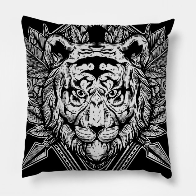 Tiger Pillow by Arjanaproject