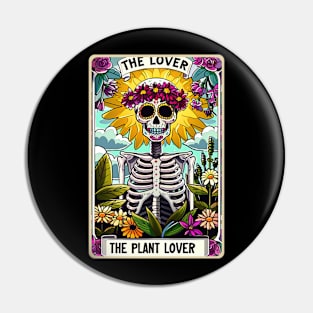 The Plant Lover funny skeleton tarot card Pin