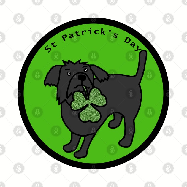 St Patricks Day with Cute Dog by ellenhenryart