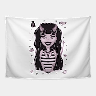 Satan Girl Tapestry