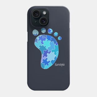 Blue footprints Phone Case