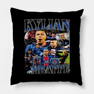 Kylian Mbappe PSG Vintage Bootleg Pillow