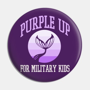 Purple Up for Military Kids Kids Mermaid Military Purple-Up Day Pin