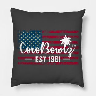 CocoBowlz Est 1981 American Flag Tee Shirt Pillow