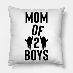mom of 2 boys Pillow