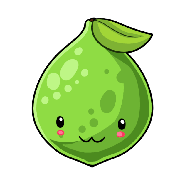 Kawaii lime fruit by Japanese Designs