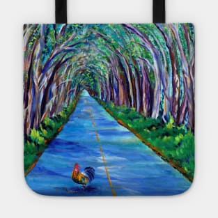 Kauai Tree Tunnel with Rooster Tote