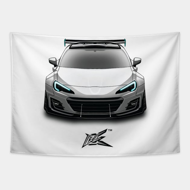 subaru brz wide white Tapestry by naquash