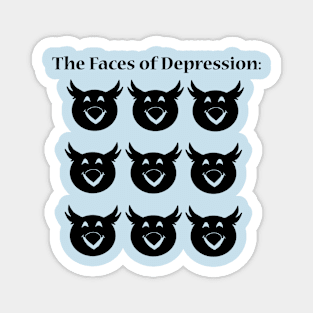 Faces of Depression Magnet