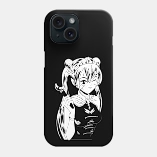 Anime Girl Wink - (No Text) Phone Case