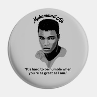 Muhammad Ali Portrait and Quote Pin