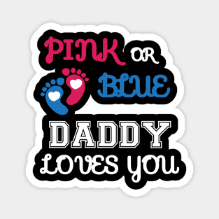 Pink or Blue Daddy Loves You Magnet