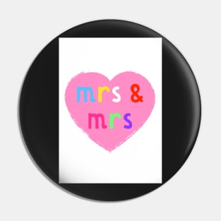 Mrs & Mrs ( coloured version ) Pin