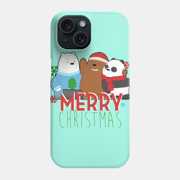 Merry Christmas Bears Phone Case by Orimi91