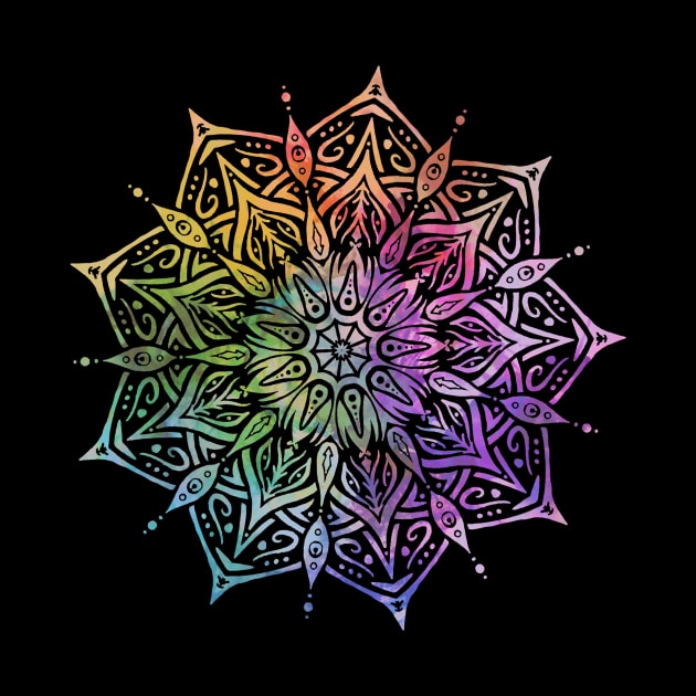 Rainbow Pride Mandala by Liquid Feline