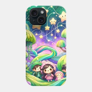 Enchanted Forest Starry Night Cute Tee Phone Case