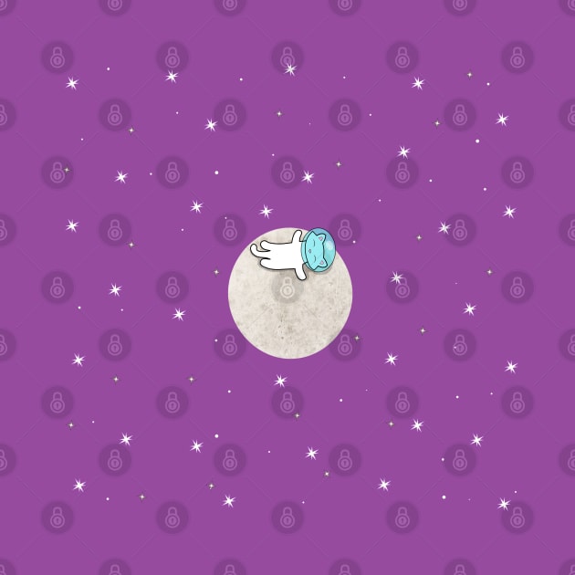 Cat on a moon by Purrfect