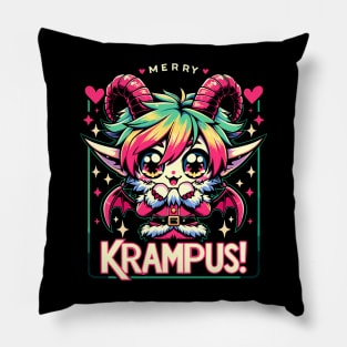 Kawaii Krampus Ugly Christmas Pillow