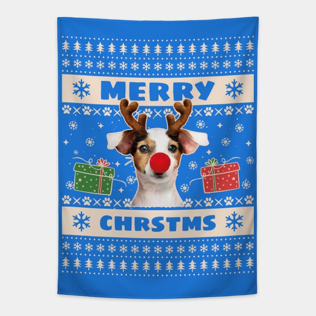 Merry Christmas / Puppy Tapestry by Yurko_shop