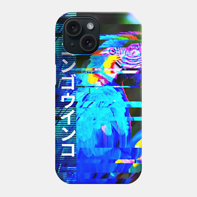 Macaw Glitch Art Phone Case by GLITCH.HUB