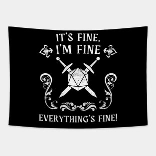 Funny Dungeon Tabletop Gamer Slogan Tapestry