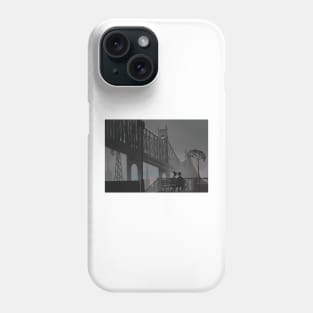 Manhattan's dawn black and white Phone Case