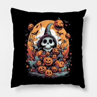 Halloween Skull Wizard Pillow