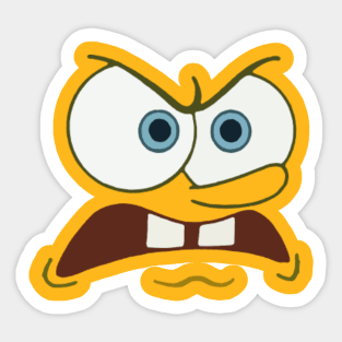 Spongebob funny face Sticker for Sale by stickers--Hakim